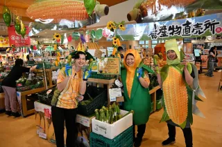 道の駅サーモンパーク千歳でコーン祭り 23日まで
