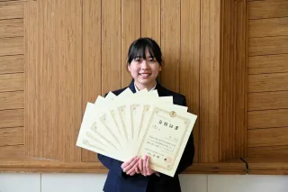 <帯広>全商検定パーフェクト合格 槙杏奈さん(18)
