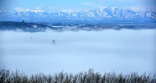 雲海 十勝平野すっぽり 管内冷え込む