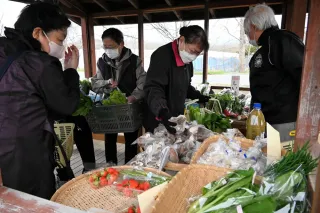 旬の野菜や果物を格安販売　 苫小牧で青空市