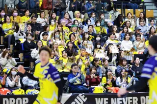 ホームの大歓声を味方に イエロースターズ決勝へ Vリーグプレーオフ 「このまま勝ちきって」