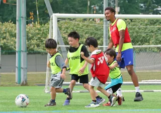東海大サッカー部が北斗でサッカーイベント