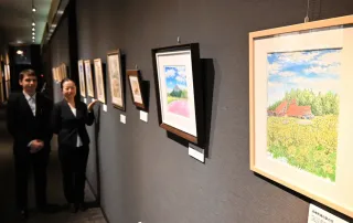 羊蹄山麓の風景スケッチ 栗山の水上さん、倶知安で個展
