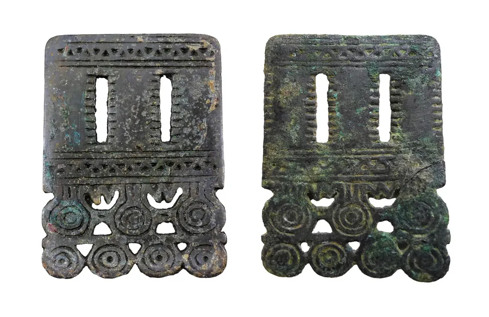 枝幸と網走 太古の時代から交流？ 青銅製帯金具の形状が一致 函館高専