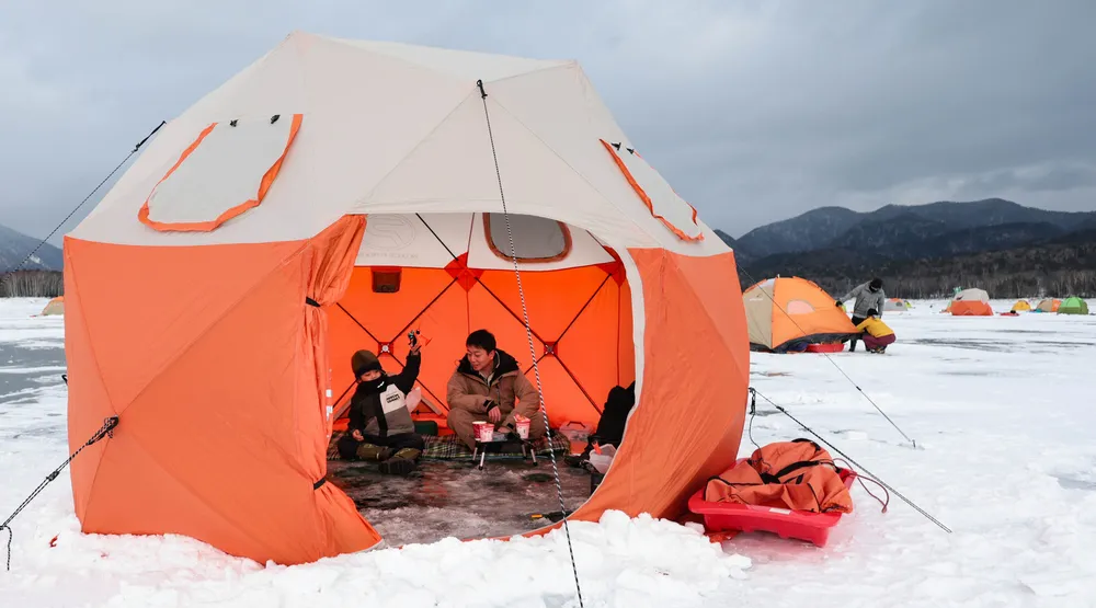 ワカサギ　釣り　氷上　テント ワカサギ釣りテントわかさぎ釣り穴釣り氷上