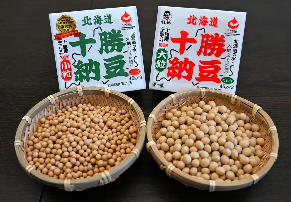 オシキリ食品の十勝納豆 素材にこだわり大豆の甘み、しっかり食感