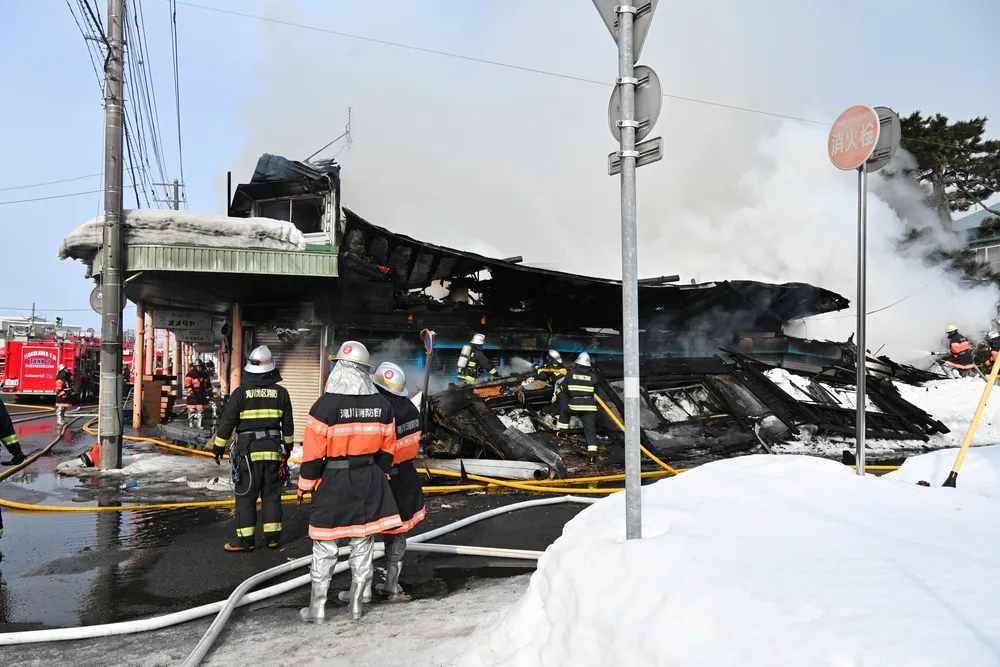 空き店舗から出火、けが人なし　滝川の商店街