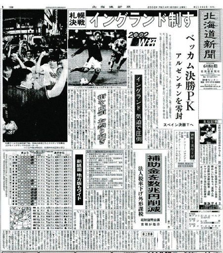 札幌アーカイブス1922-2022＞㉒サッカーＷ杯 ベッカム登場（２００２年