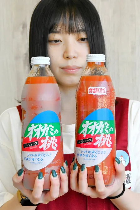 オオカミの桃　トマトジュース 鷹栖の名物トマトジュース「オオカミの桃」40周年 生産農家の確保が