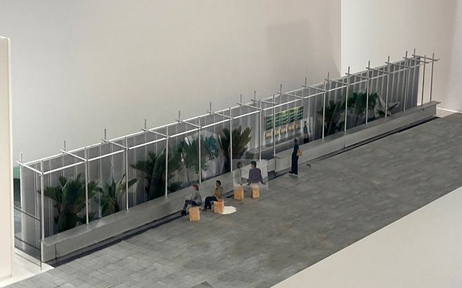 新ビルの工期中に展開する「うすい店」の完成予想図＝増永さん提供