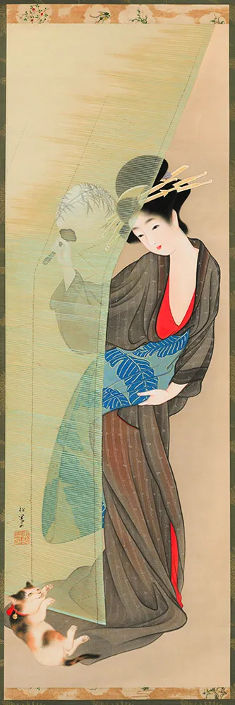 うつくしき日本画＞③上村松園「夏の美人」 浮世絵から手法継承