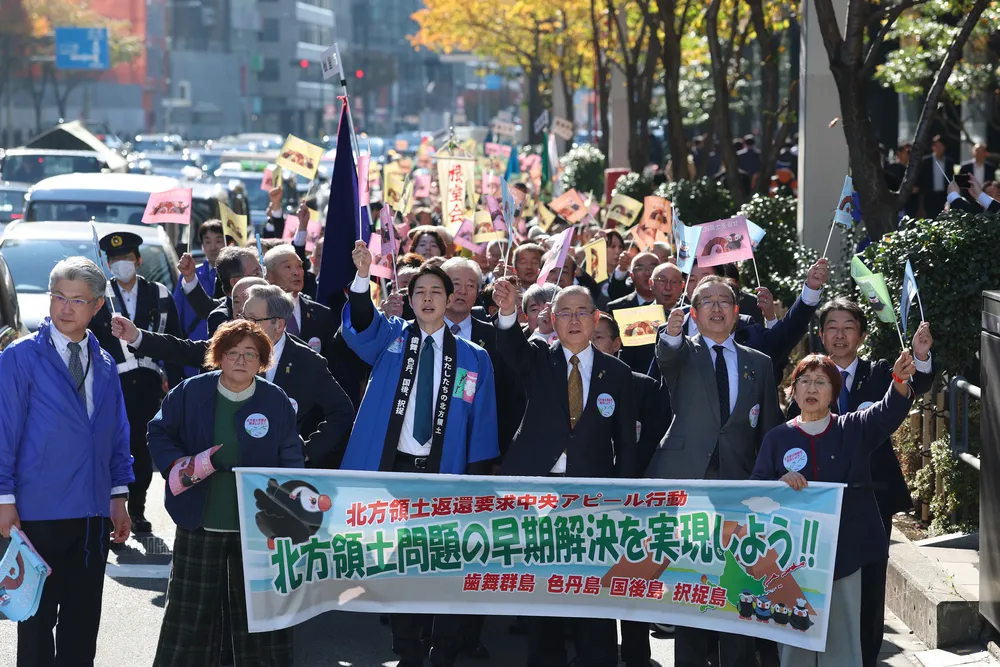 戦後80年「返還運動、火絶やさぬ」 元島民ら東京都内で中央アピール