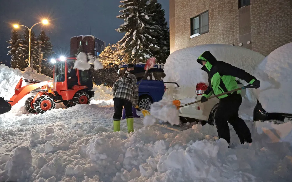 中札内68センチ、4地点で記録更新 十勝管内でも大雪：北海道新聞デジタル
