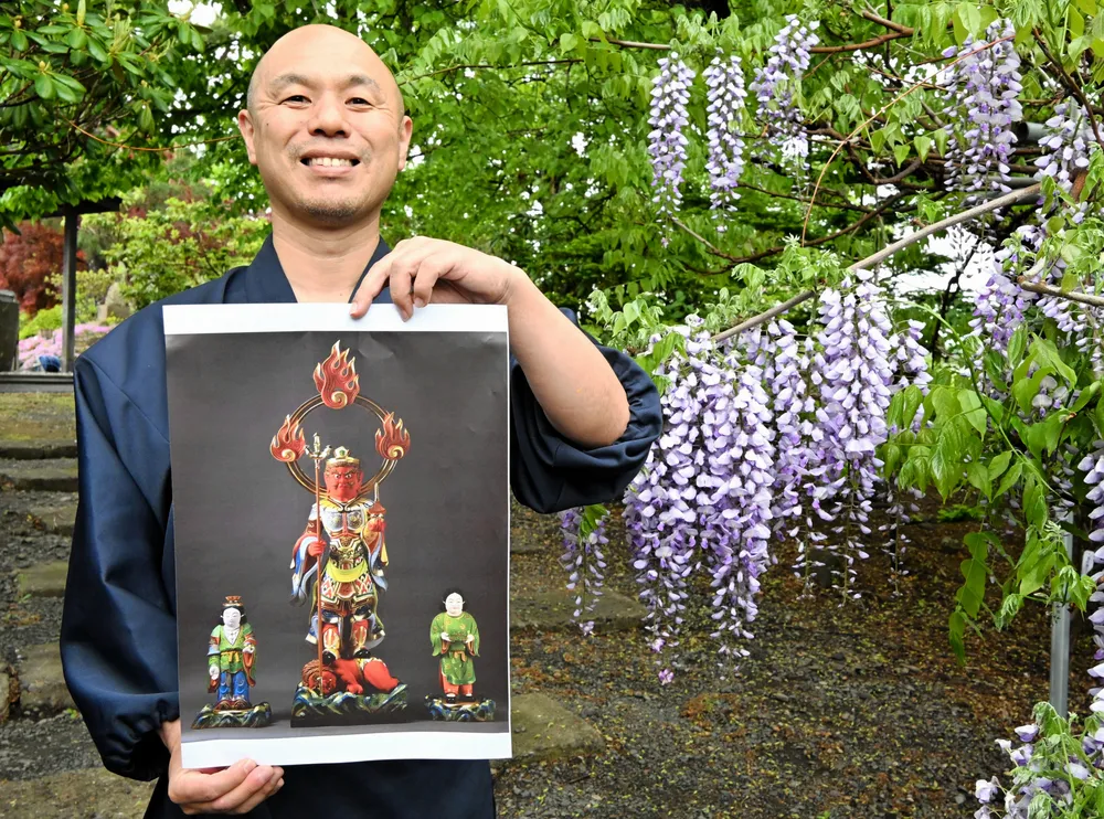 津別・福王寺で毘沙門天祭 6月13日、修復の毘沙門天像お披露目 火渡り
