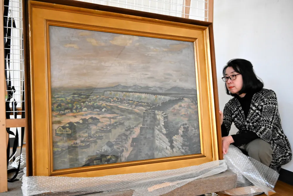 特価 小樽ゆかりの画家・小寺健吉の油彩、市立美術館に 横浜の男性 絵画+タペストリー