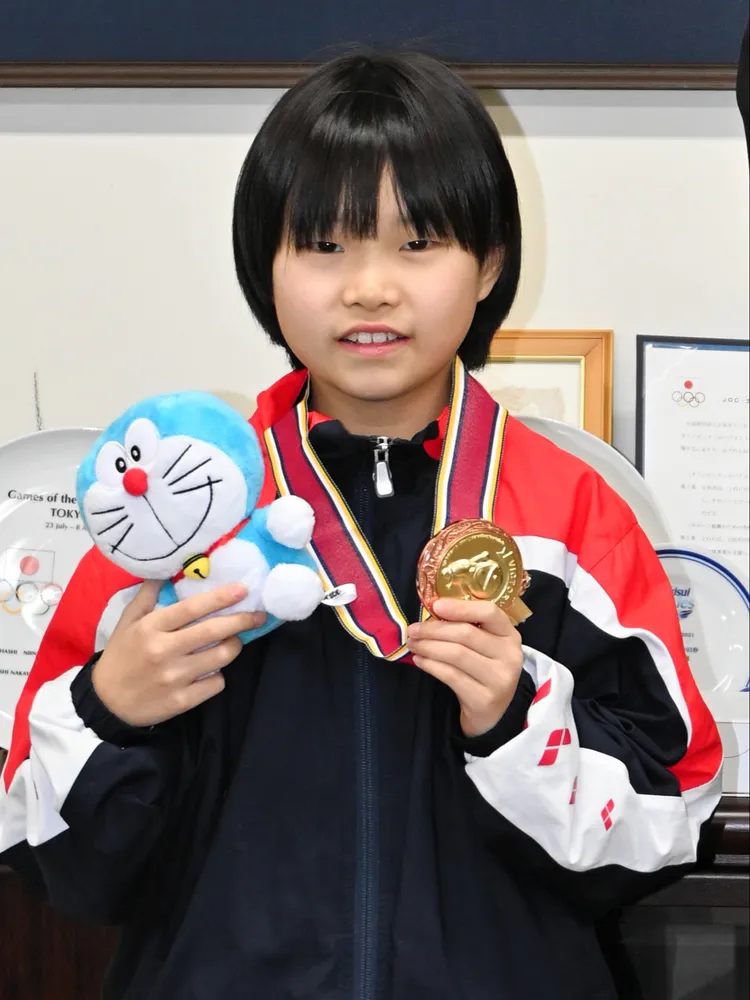 士別の小4・佐久間さん、トランポリン全国3位に