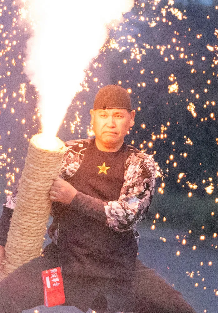東川の「手筒花火」振興団体代表　金澤直明（かなざわ・なおあき）さん