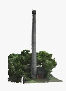 東洋一の金山」鴻之舞鉱山の煙突・水管橋を3Dで保存 住友金属鉱山が