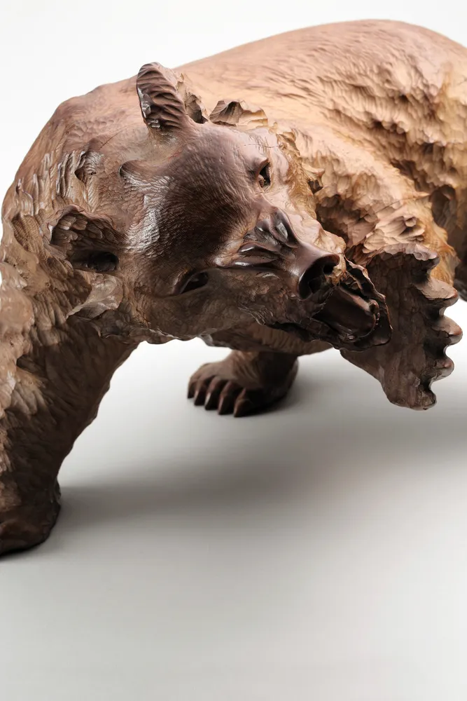 藤戸竹喜の世界展＞①怒り熊＝1964年 ほとばしるエネルギー