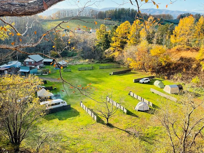 動画公開】えこりん村Sheep sheep camping field ひつじサイトに直火
