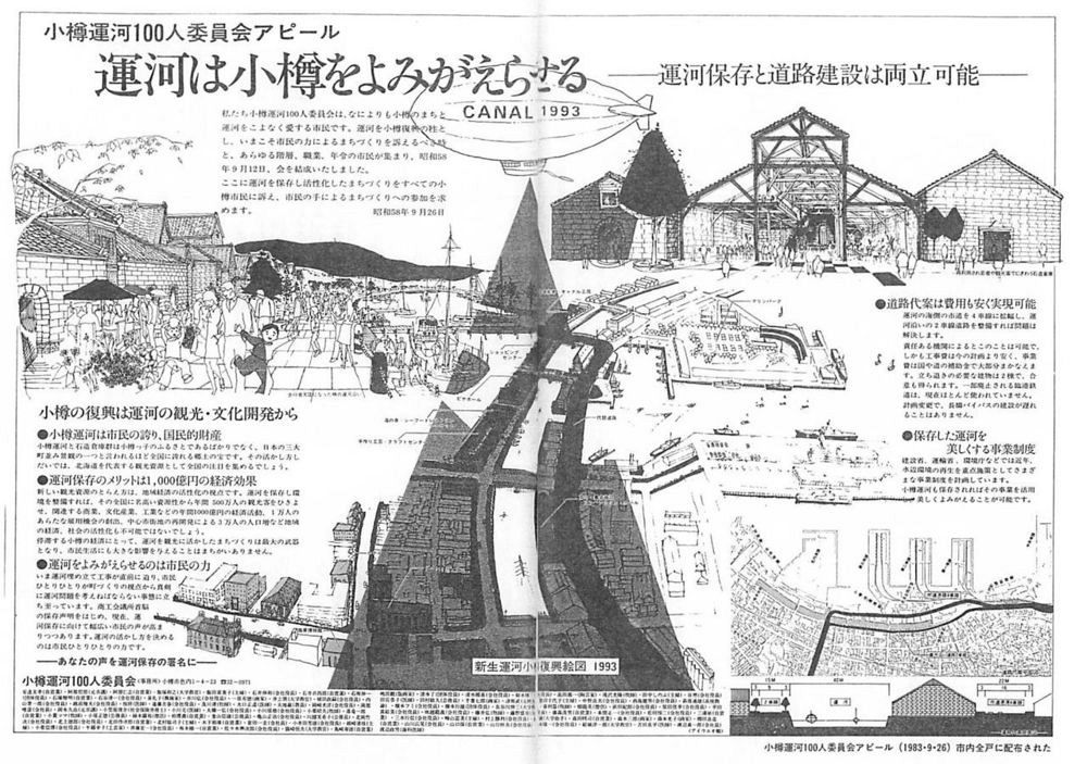 運河１００年 資料から＞第３部（４）道路計画案 市と市民団体、主張に