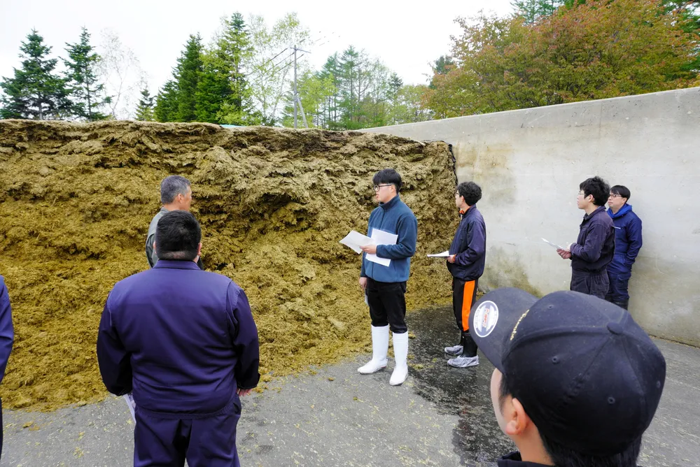 牛の餌のサイレージ学ぶ 道東あさひ吾久里塾の酪農講座に11人：北海道