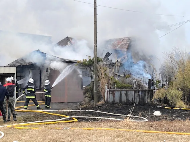 長万部で住宅火災　けが人無し