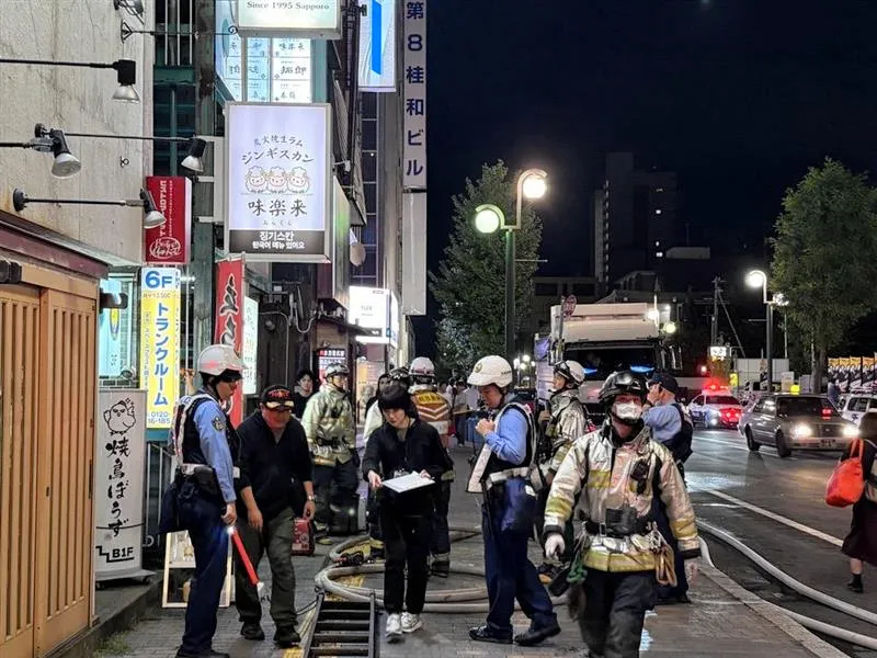 ススキノで火災、外壁の一部焼く　けが人なし　札幌