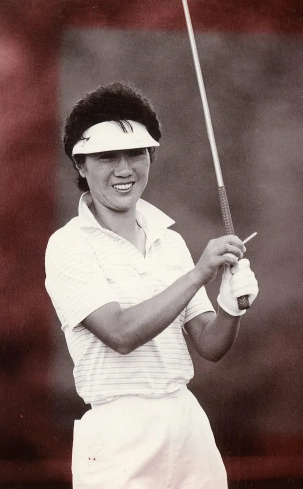吉川なよ子のビューティフルゴルフ 私のなかの歴史 プロゴルファー・吉川なよ子さん＞きょうも猪突