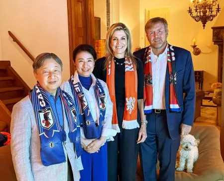 両陛下、オランダでW杯観戦 国王夫妻と：北海道新聞デジタル