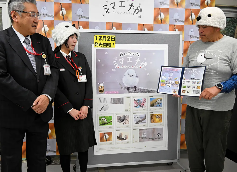 シマエナガ切手　全国に舞え　弟子屈の山本さん撮影　前作はネットで人気