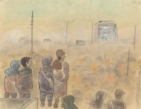 あらたにみさ子作 黒陶花入 銘「浮き雲」 共箱・共布・陶歴付