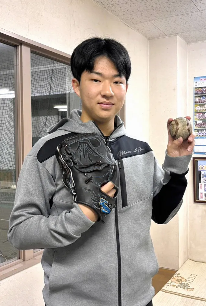 日高＞プロ野球選手目指し 道外強豪高へ 竹内樹生さん（15）：北海道