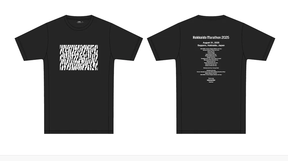 北海道マラソン2025　参加記念Tシャツ　M　写真紹介 今年の参加記念Tシャツは、サカナクションとコラボ！ | 【公式