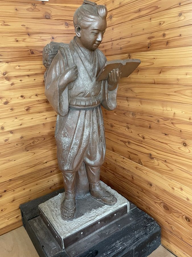 二宮金次郎像　昭和レトロ 二宮金次郎像 昭和レトロ 彫刻・オブジェ