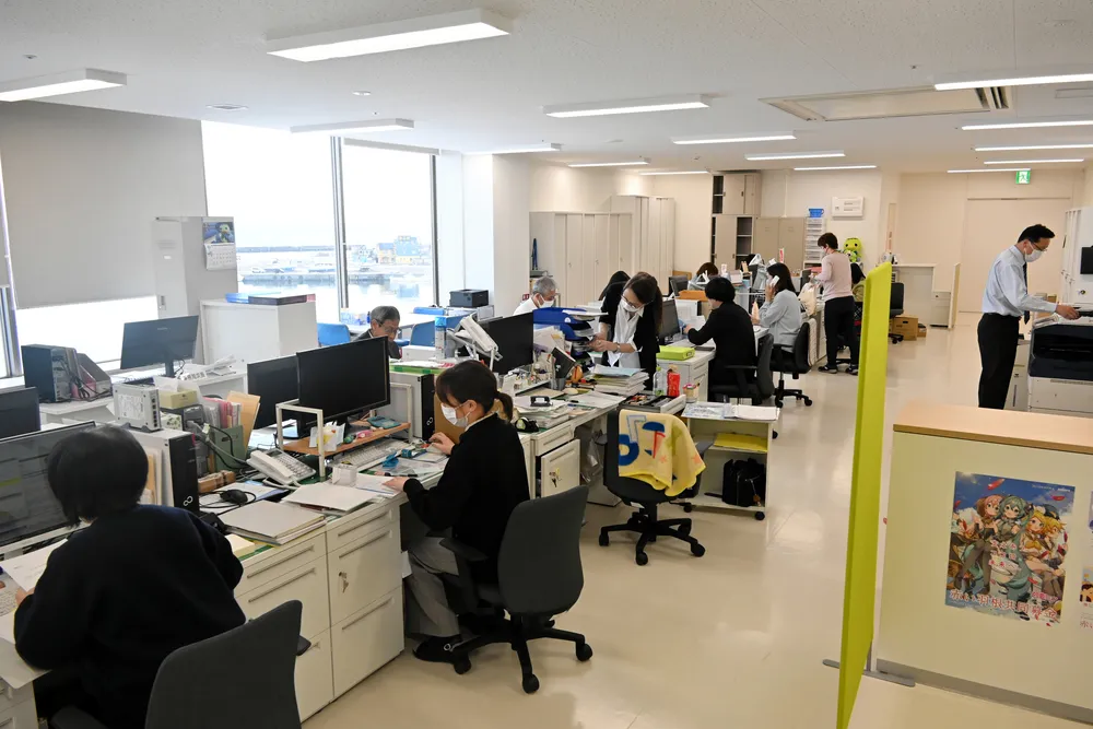 ウイングベイ小樽に移転した市総合福祉センター内の市社会福祉協議会事務所