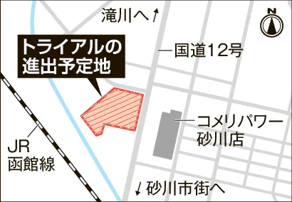 トライアル 砂川に出店計画 パチンコ店跡地に25年春完成へ：北海道新聞デジタル