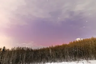 低緯度オーロラ捉えた　なよろ天文台　26年初撮影