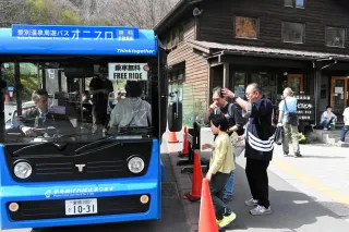 電動バス、6月1日無料運行開始　登別温泉街　11月末まで平日4便、休日8便