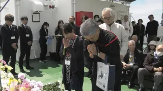 根室沖で一夜　北方領土の先祖思う　洋上慰霊、26年度最初の宿泊コース終了