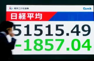 東証大幅続落5万2000円割れ 中東情勢悪化で2カ月半ぶり安値：北海道