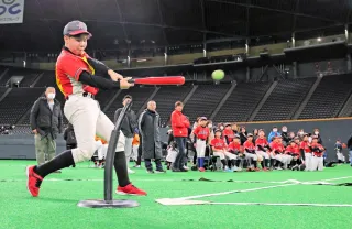 ティーボールで全力スイング　プレミストドームで全道大会　1200人熱戦
