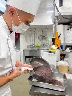 オホーツク産小豆のあんこ　札幌のホテル提供　「風味良くコクある」