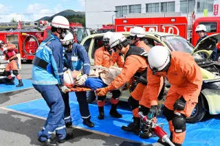 多重衝突事故想定し訓練　福島で渡島西部4消防署