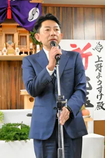 帯広市長選　上野氏が事務所開き「総合計画責任持つ」