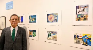 独創の挿絵「気軽に見て」　美術家・阿部さん、小樽で原画展