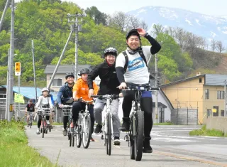 増毛ツアー30キロ快走　町内で「春のサイクリングツアー」