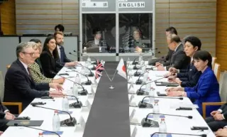 対中国念頭、重要鉱物供給で連携　日英首脳会談、サイバー協力強化