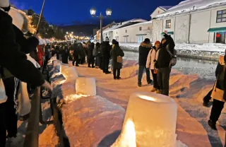 小樽照らす温かな光　「雪あかりの路」開幕　14日まで