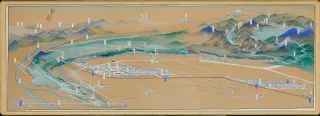 細やか肉筆の「北海道鳥瞰図」 北海道博物館で吉田初三郎展：北海道